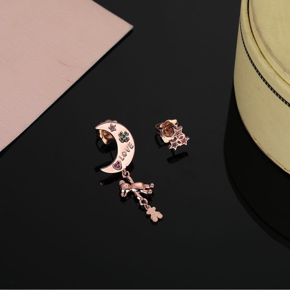 Tous Jewelry - Elegant Gold Moon and Star Earrings